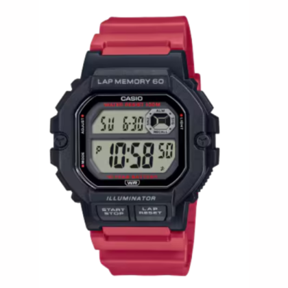 Casio General WS-1400H-4AV Red Resin Band Men Watch